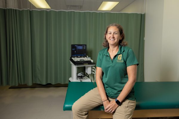 Abbey Thomas in her research lab